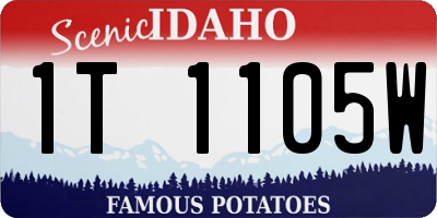 ID license plate 1T1105W