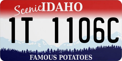 ID license plate 1T1106C