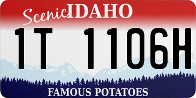 ID license plate 1T1106H