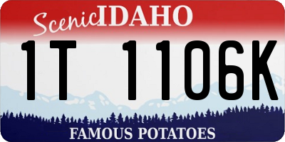ID license plate 1T1106K