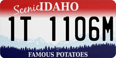 ID license plate 1T1106M