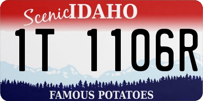ID license plate 1T1106R
