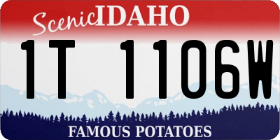 ID license plate 1T1106W