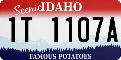 ID license plate 1T1107A