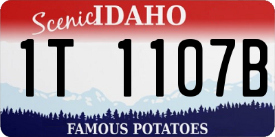 ID license plate 1T1107B