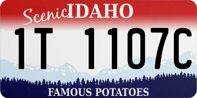 ID license plate 1T1107C