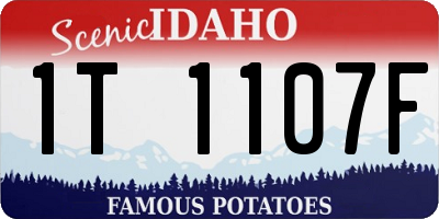 ID license plate 1T1107F