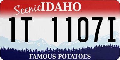 ID license plate 1T1107I