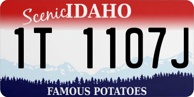 ID license plate 1T1107J