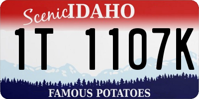 ID license plate 1T1107K
