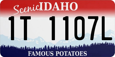 ID license plate 1T1107L