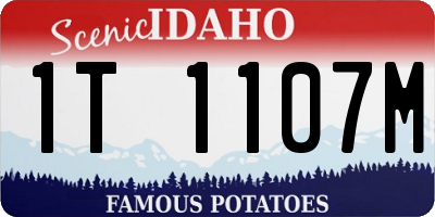 ID license plate 1T1107M