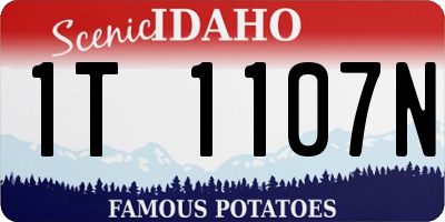 ID license plate 1T1107N