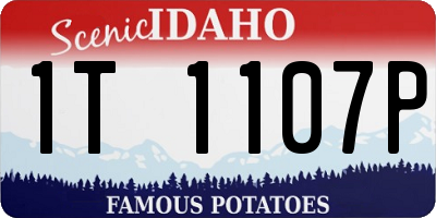 ID license plate 1T1107P