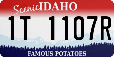 ID license plate 1T1107R