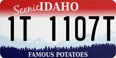 ID license plate 1T1107T