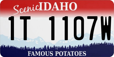 ID license plate 1T1107W