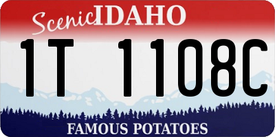 ID license plate 1T1108C