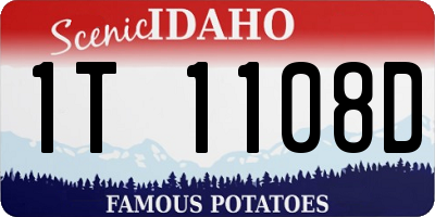 ID license plate 1T1108D