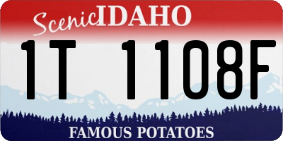 ID license plate 1T1108F