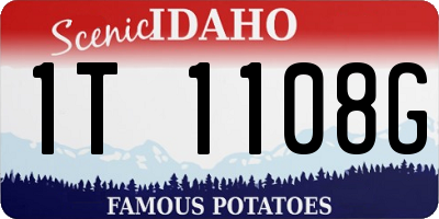 ID license plate 1T1108G
