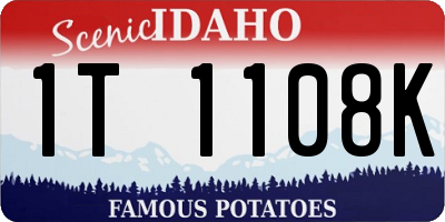 ID license plate 1T1108K