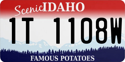 ID license plate 1T1108W