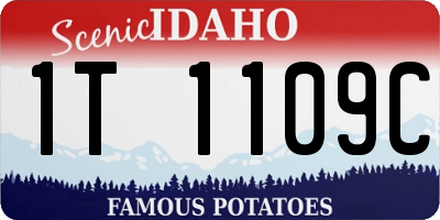 ID license plate 1T1109C