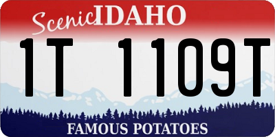 ID license plate 1T1109T