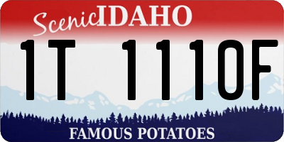 ID license plate 1T1110F