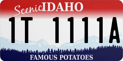 ID license plate 1T1111A