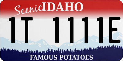 ID license plate 1T1111E
