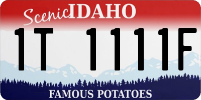 ID license plate 1T1111F