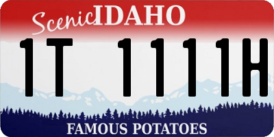 ID license plate 1T1111H