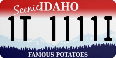 ID license plate 1T1111I