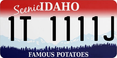 ID license plate 1T1111J