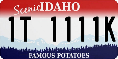 ID license plate 1T1111K