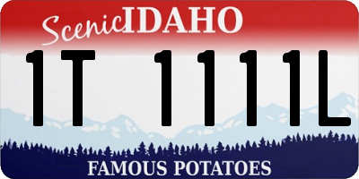 ID license plate 1T1111L
