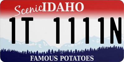 ID license plate 1T1111N