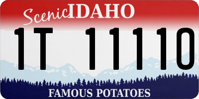 ID license plate 1T1111O