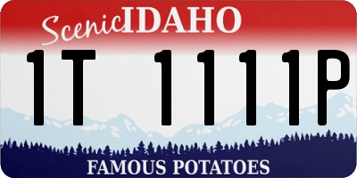 ID license plate 1T1111P
