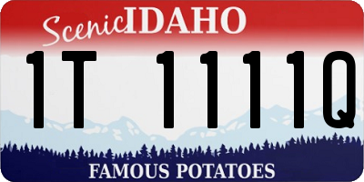 ID license plate 1T1111Q