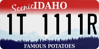 ID license plate 1T1111R