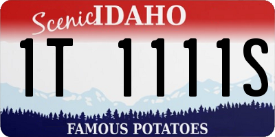 ID license plate 1T1111S
