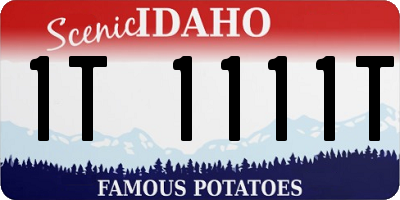 ID license plate 1T1111T
