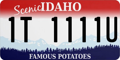 ID license plate 1T1111U