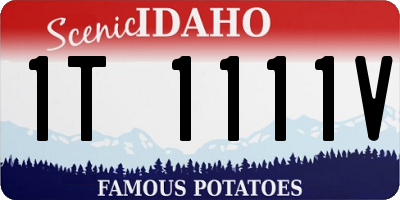 ID license plate 1T1111V