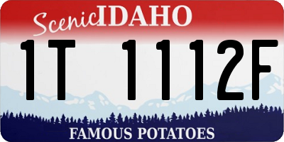 ID license plate 1T1112F