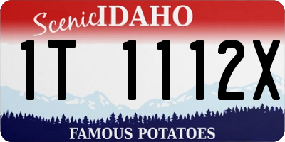 ID license plate 1T1112X