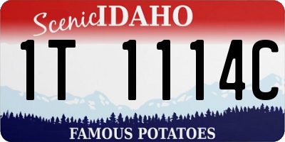 ID license plate 1T1114C